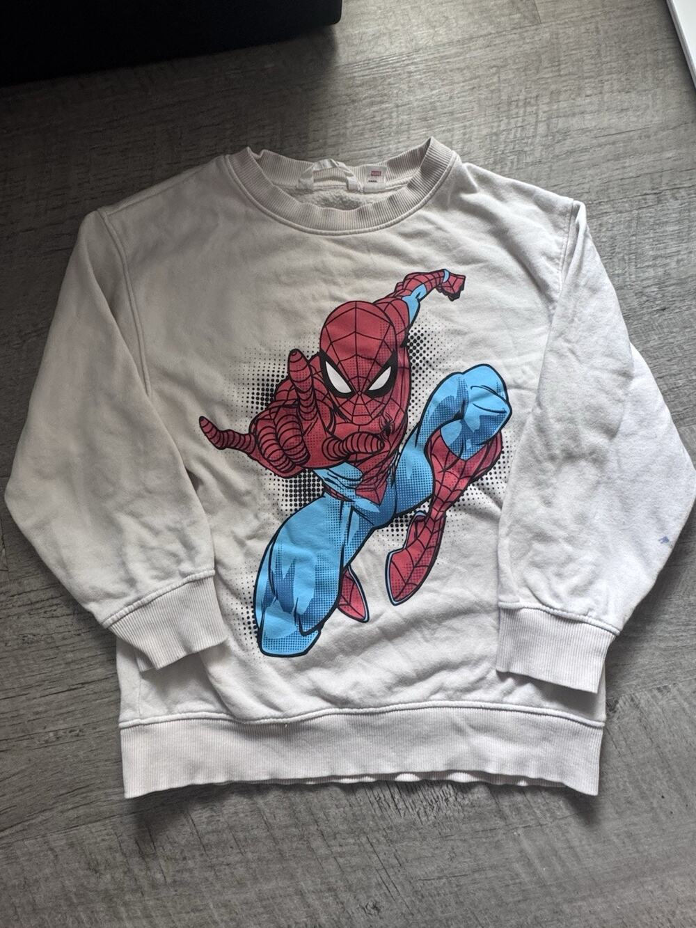 H & M Marvel Spider-Man Pullover Crew Neck Sweatshirt Boys Medium or Size 8-10